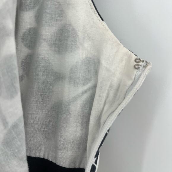 Van Heusen Y2K Babydoll Sleeveless Dress Sz 4 Preppy Office Leaf Midi Retro Mod - Picture 9 of 15